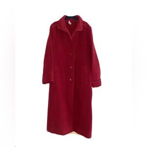 Vintage milano made for fashionbilt wool coat red USA made small designer